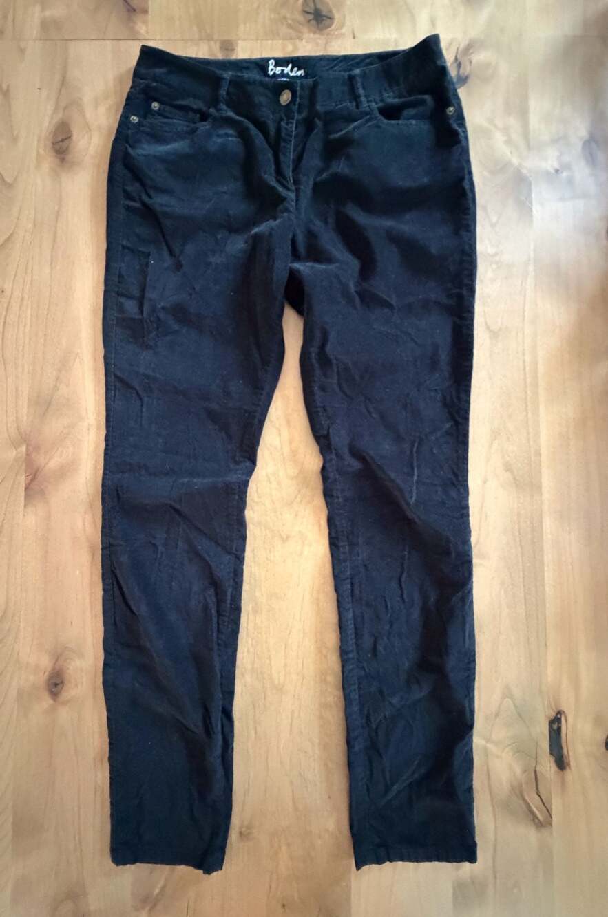 Boden Black Corduroy Slim Leg Pants 32x30